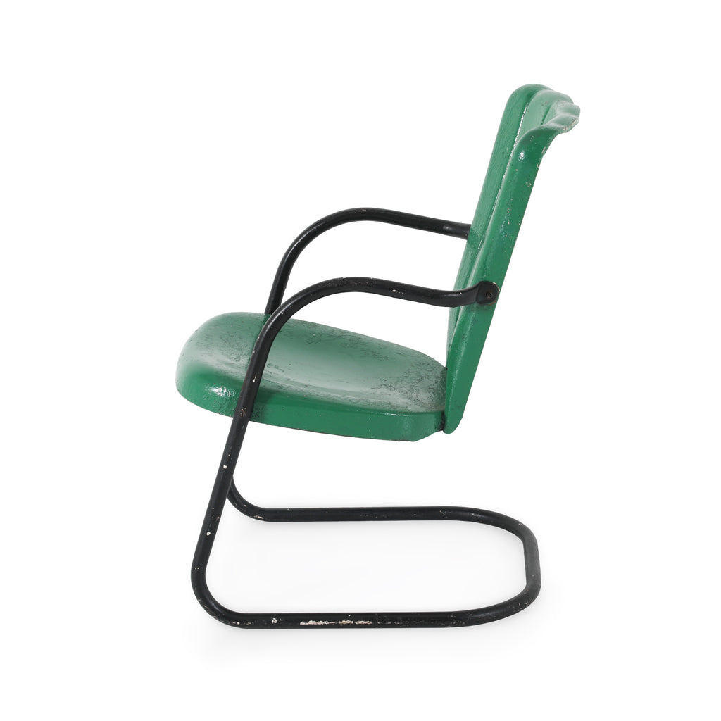 Rustic Green And Black Outdoor Chair