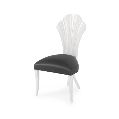 White Fan Back Chair