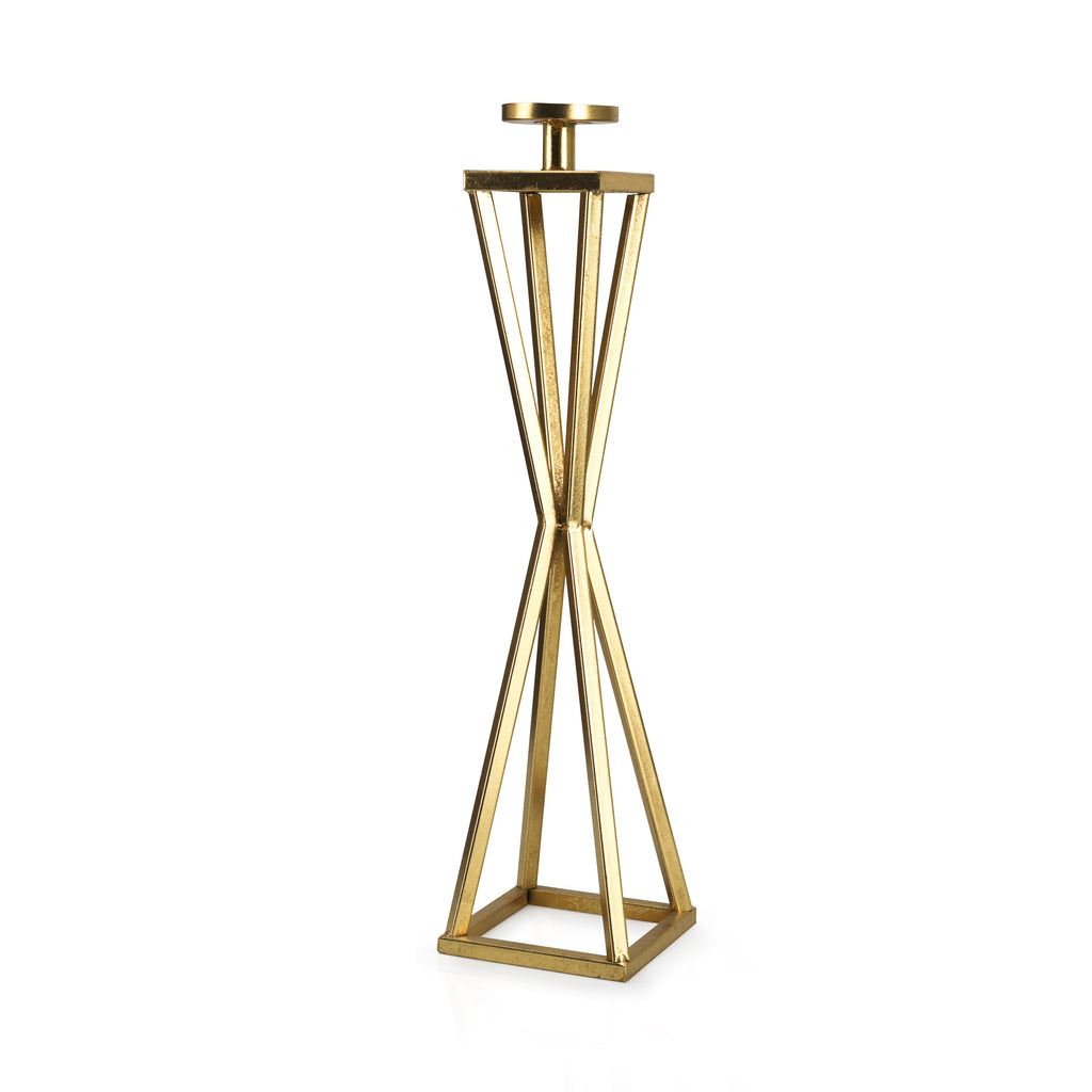 Gold Wire Frame Candle Stand (A+D)