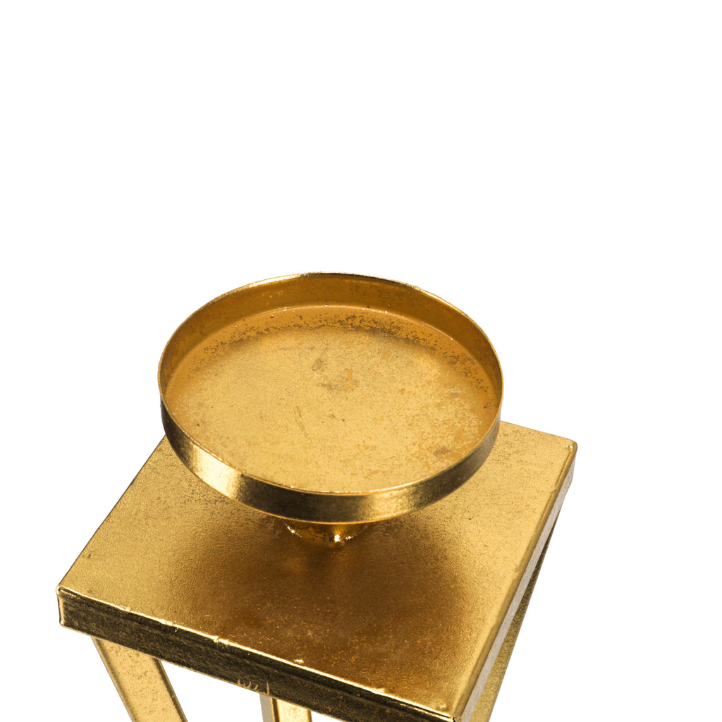 Gold Wire Frame Candle Stand (A+D)
