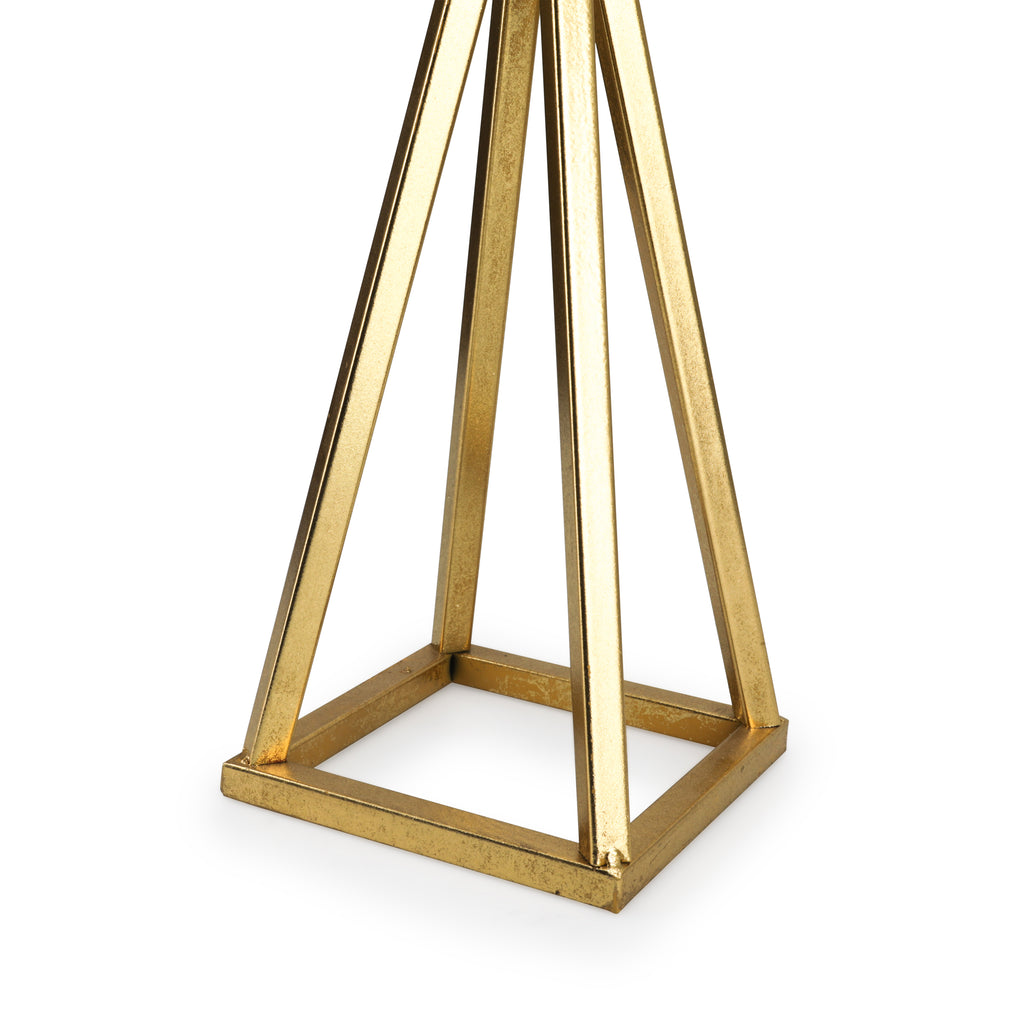 Gold Wire Frame Candle Stand (A+D)