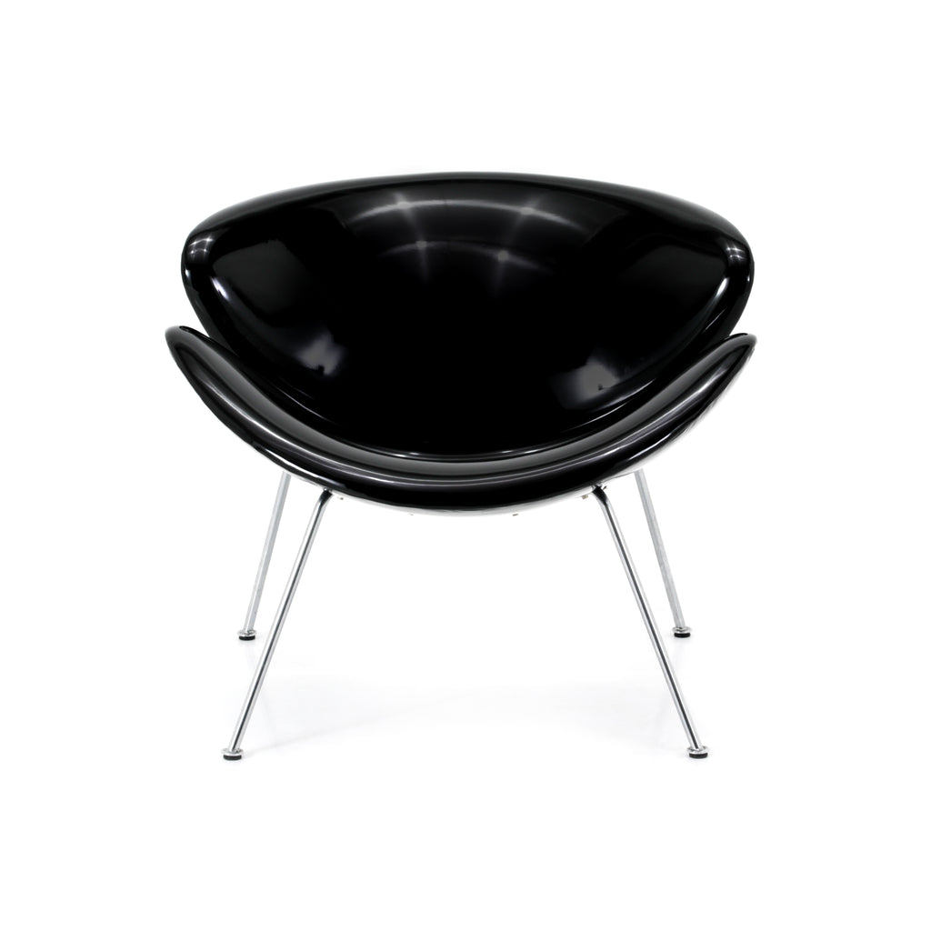 Glossy Black Paulin Oval Slice Chair