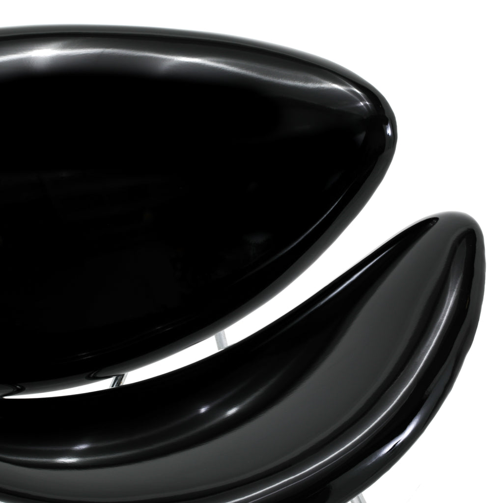 Glossy Black Paulin Oval Slice Chair