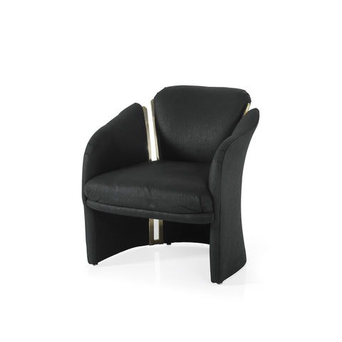 Black & Gold Post Modern Lounge Chair