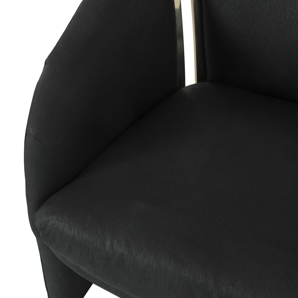 Black & Gold Post Modern Lounge Chair