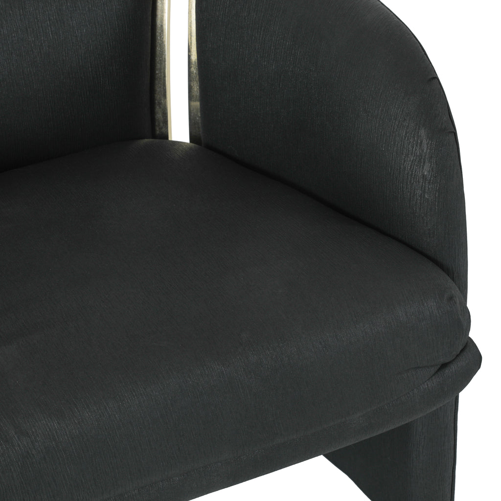 Black & Gold Post Modern Lounge Chair