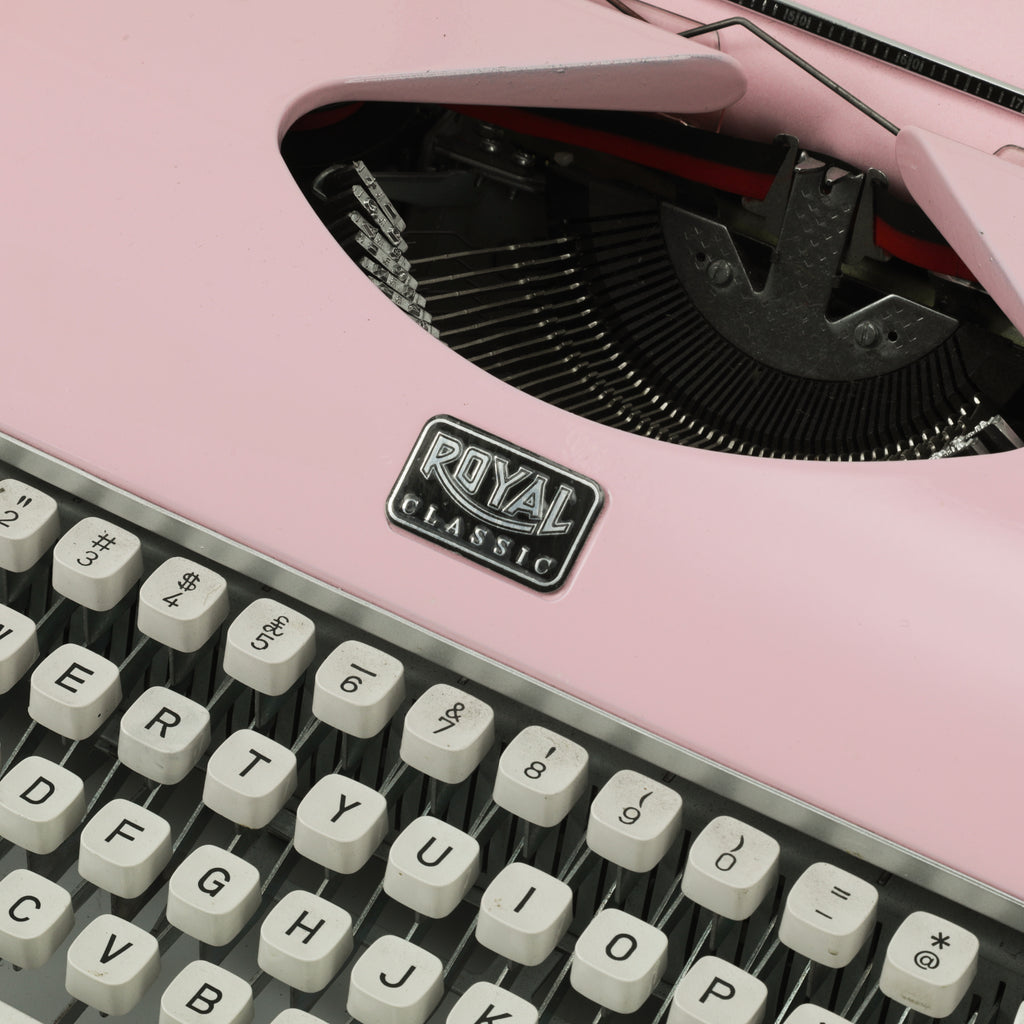 Pink Royal Typewriter