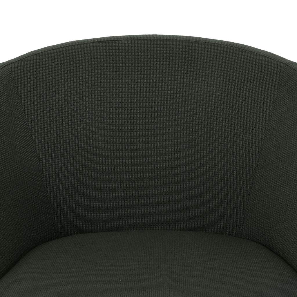 Grey Fabric Rounded Modern Lounge Chair