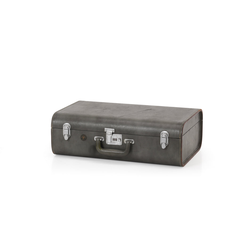 Grey Leather Wilt Suitcase - Small