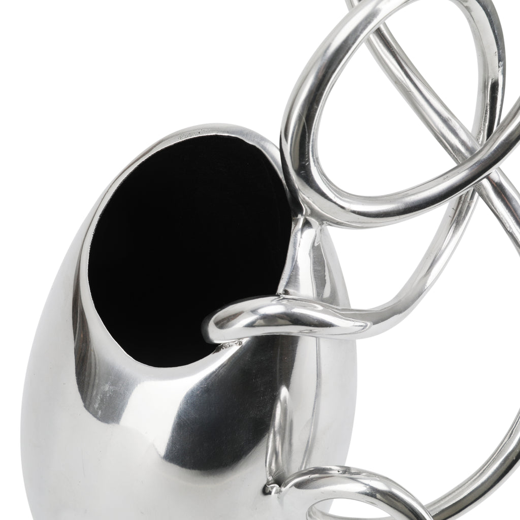 Chrome Vase with Ornate Handle (A+D)