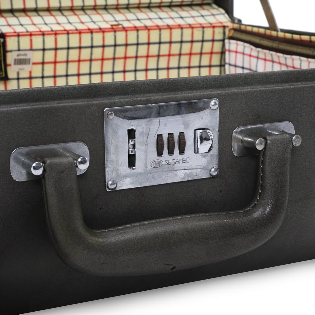 Grey Leather Wilt Suitcase - Small