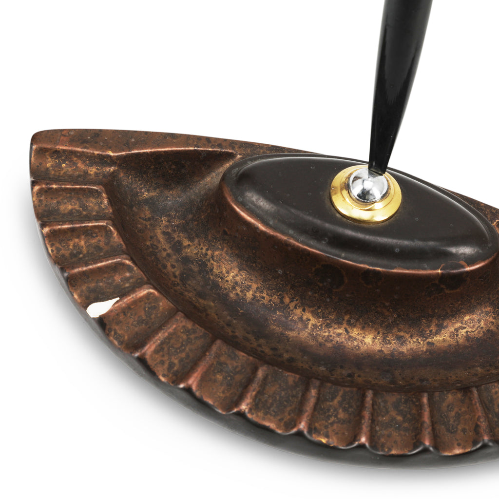Bronze Half Shell Ashtray / Pen Holder