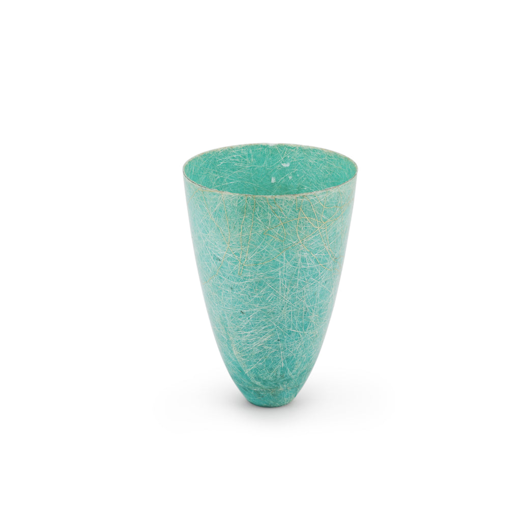 Spun Fiberglass Turquoise Vase
