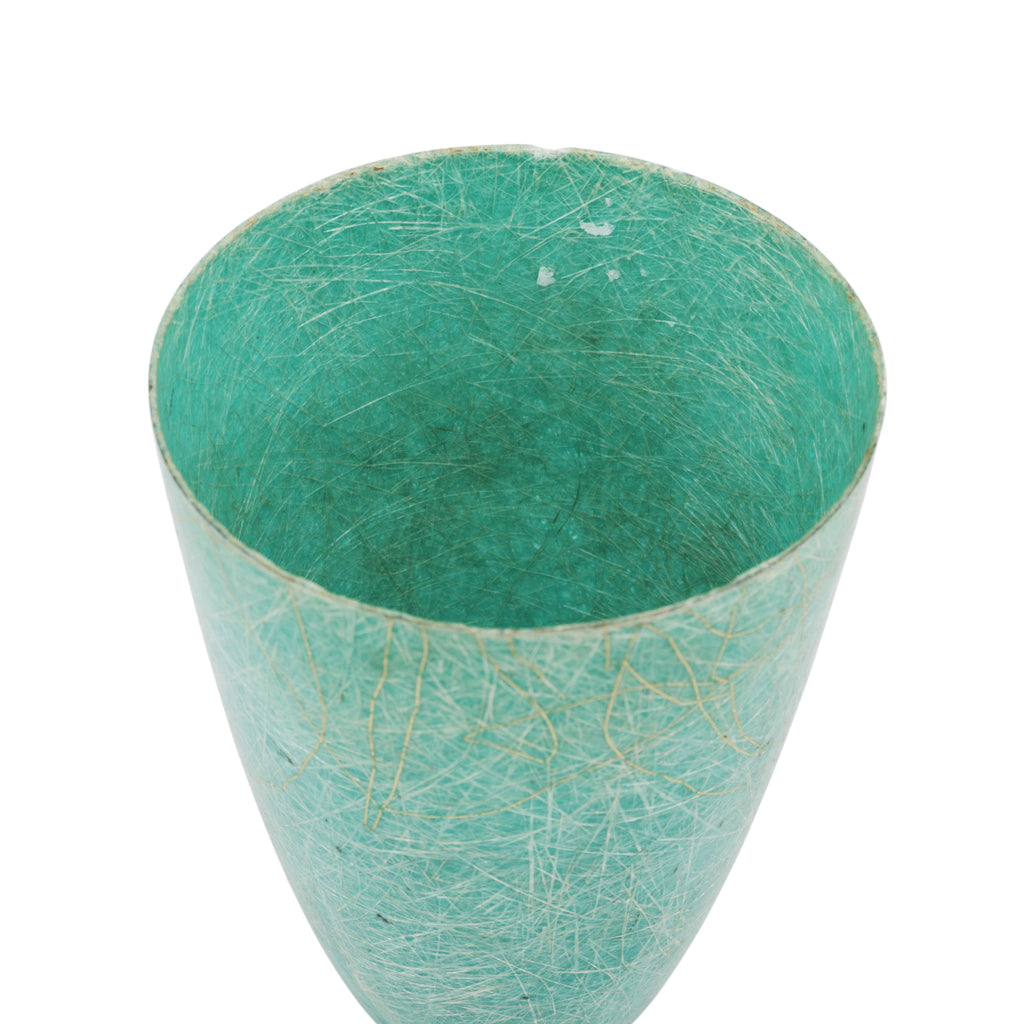 Spun Fiberglass Turquoise Vase