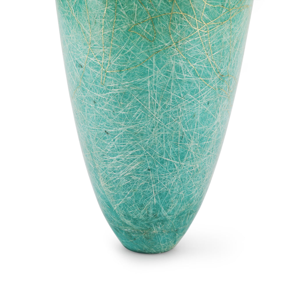 Spun Fiberglass Turquoise Vase