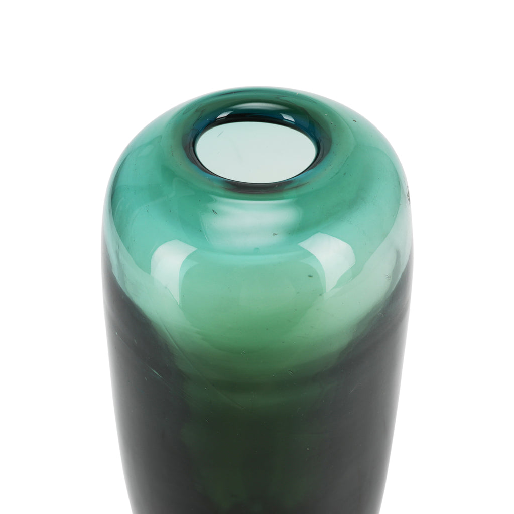 Green Glass Cylinder Vase (A+D)