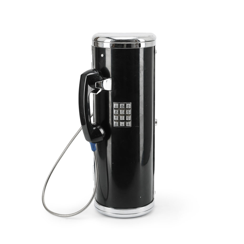 Black / Chrome Wall Mounted Telephone