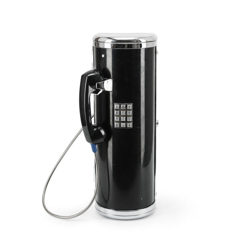 Black / Chrome Wall Mounted Telephone