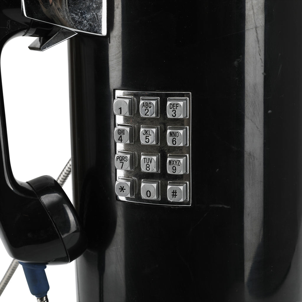 Black / Chrome Wall Mounted Telephone