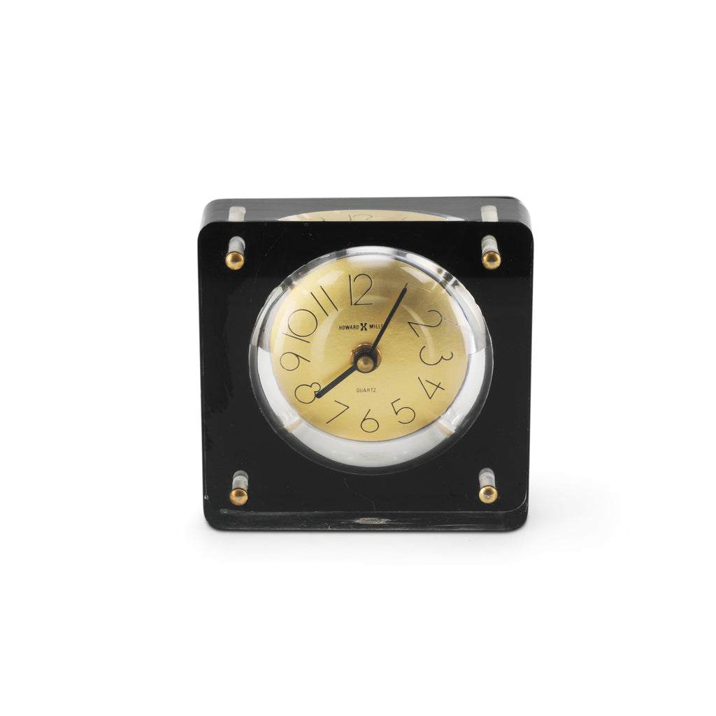 Black / Gold Acrylic Frame Table Clock