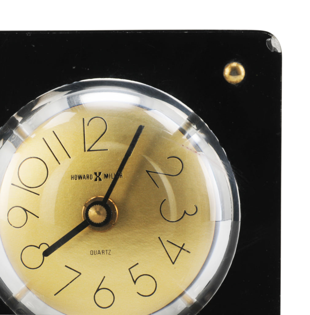 Black / Gold Acrylic Frame Table Clock