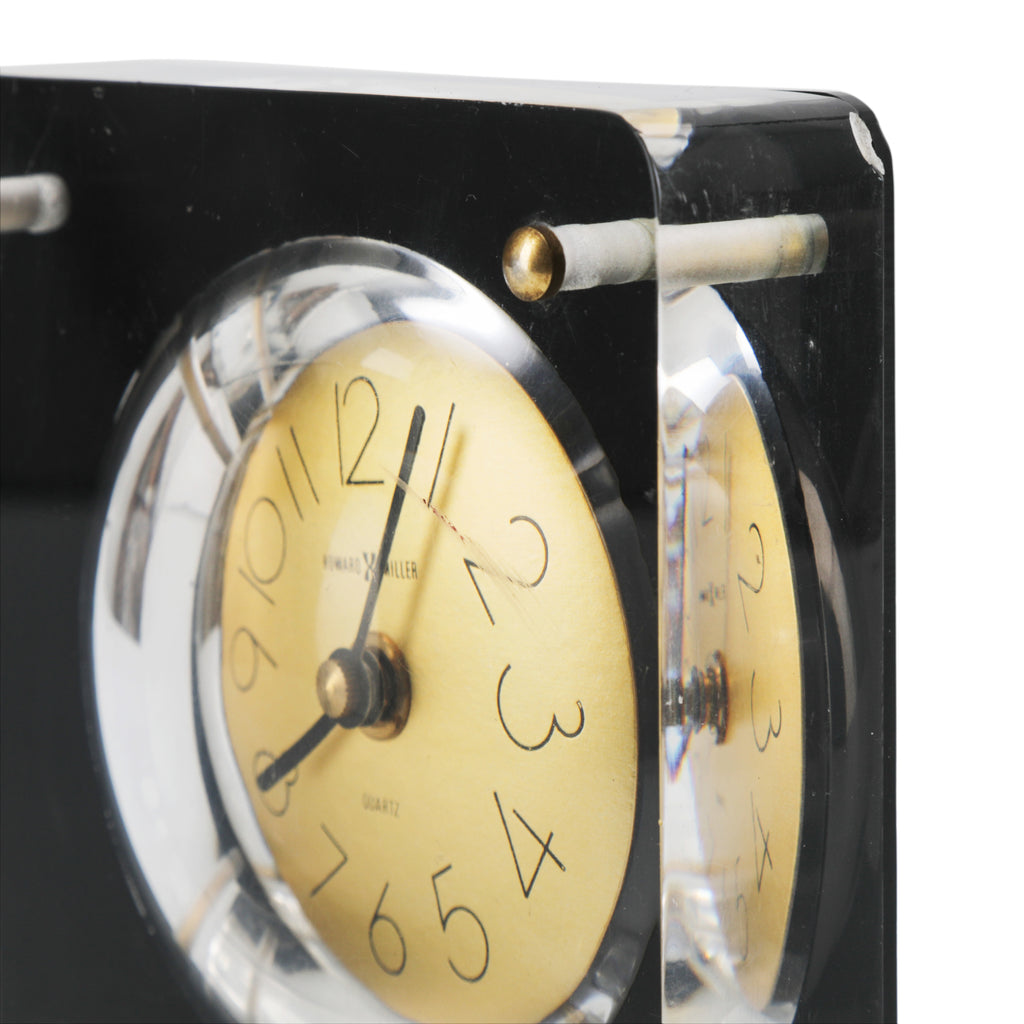 Black / Gold Acrylic Frame Table Clock