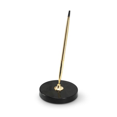 Gold Pen with Round Black Base