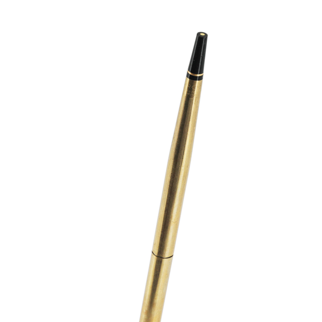 Gold Pen with Round Black Base