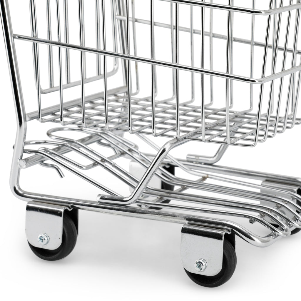 Miniature Chrome Shopping Cart / Office Tray