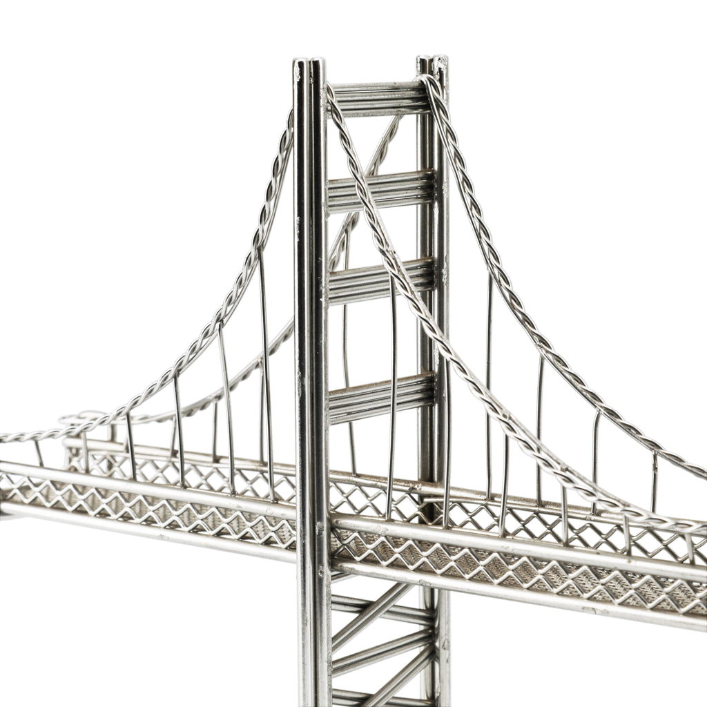 Silver Miniature Suspension Bridge
