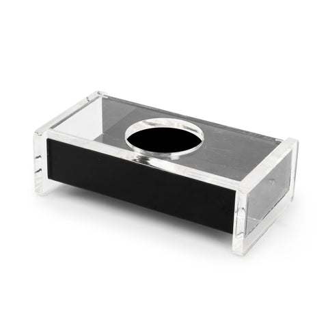Clear / Black Acrylic Tissue Box