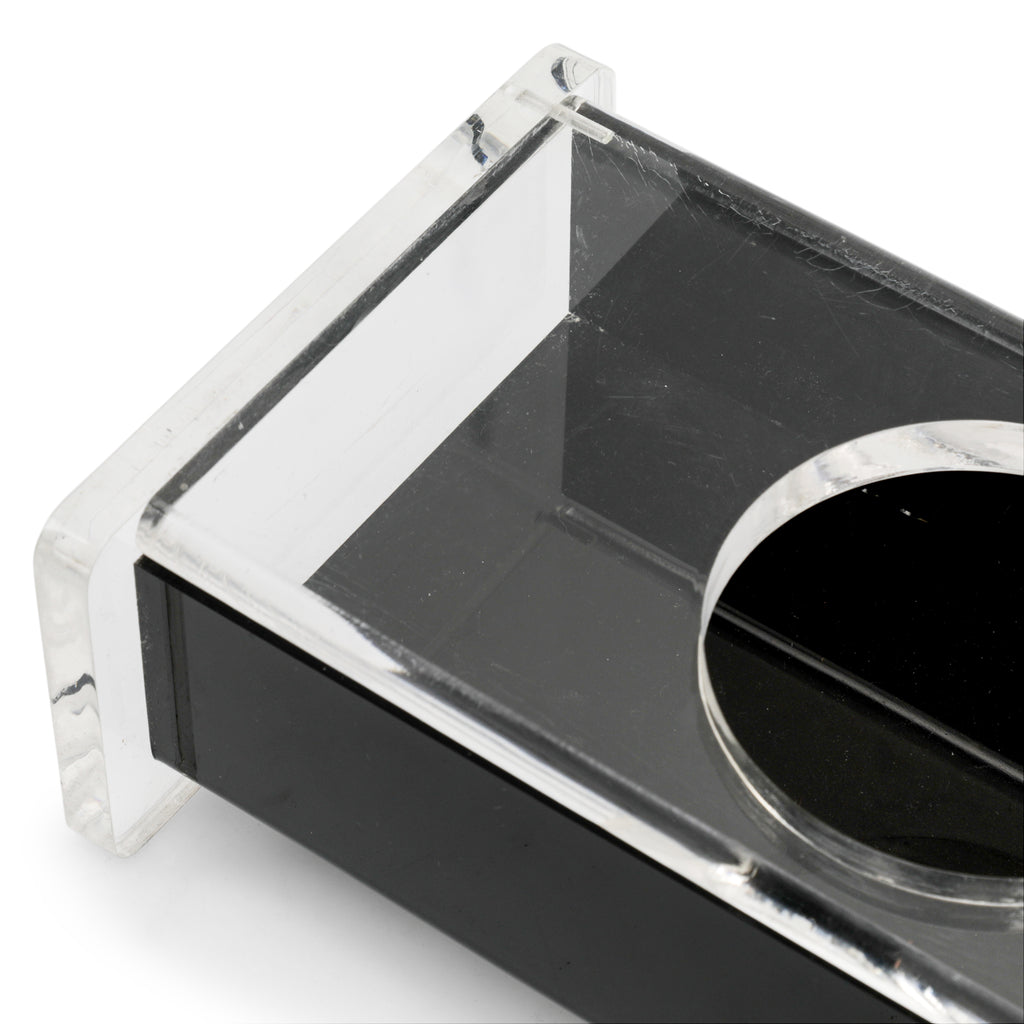 Clear / Black Acrylic Tissue Box