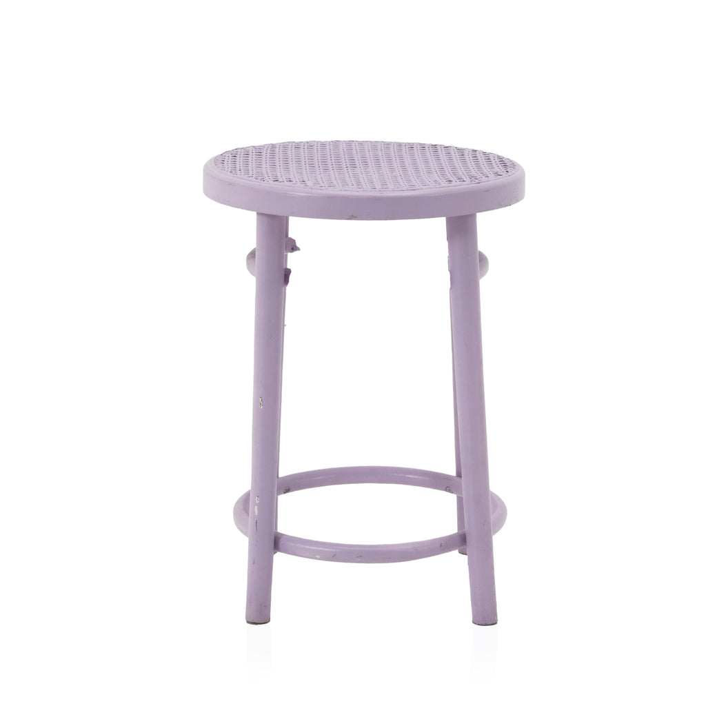 Short Purple Cane Stool