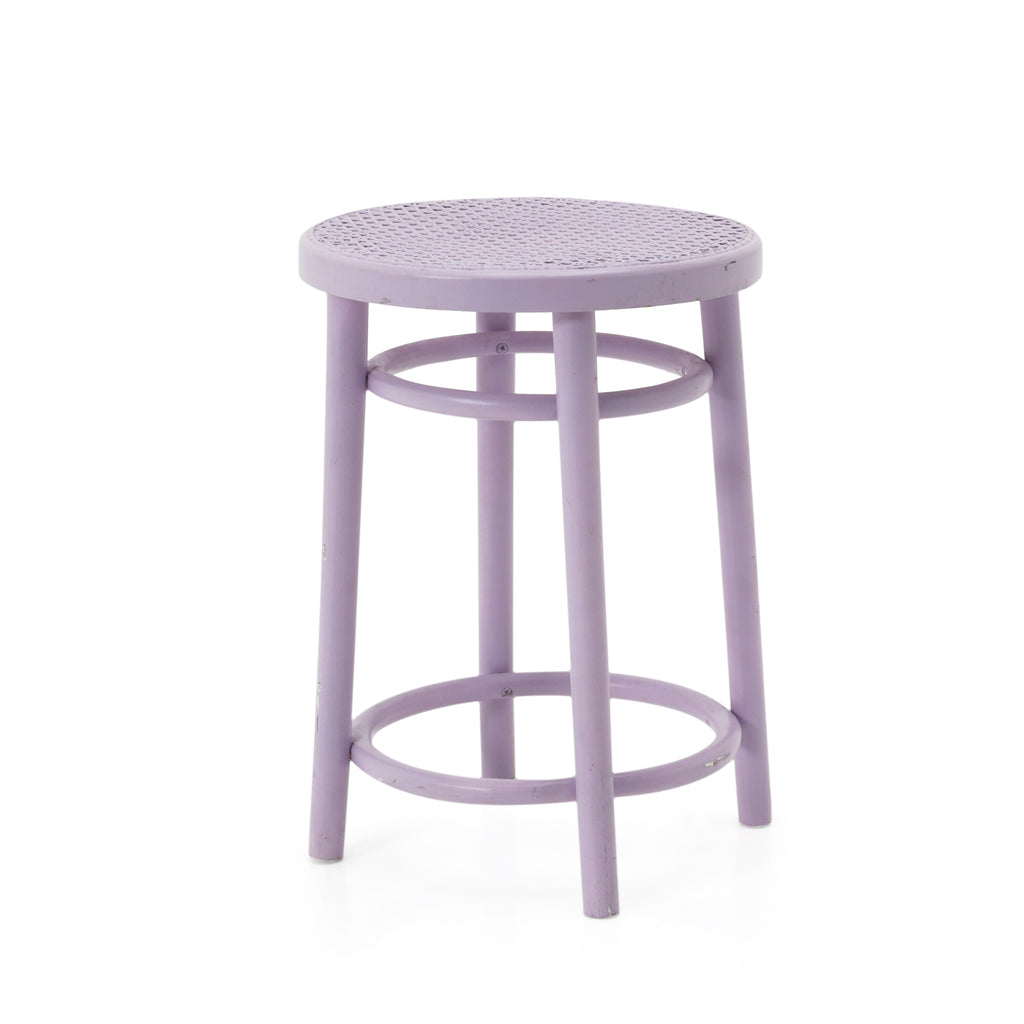 Short Purple Cane Stool