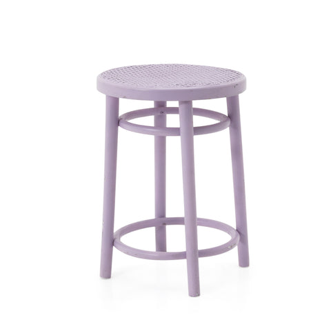 Short Purple Cane Stool