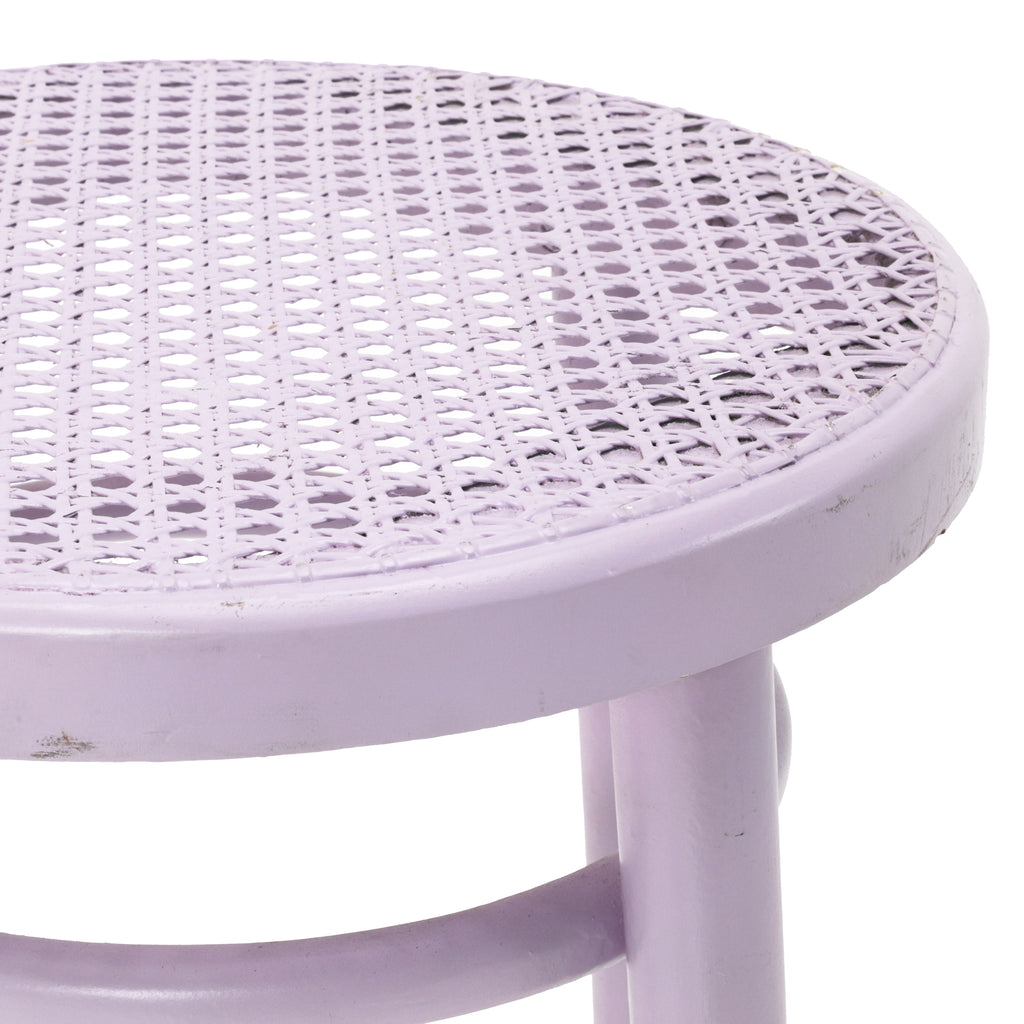 Short Purple Cane Stool