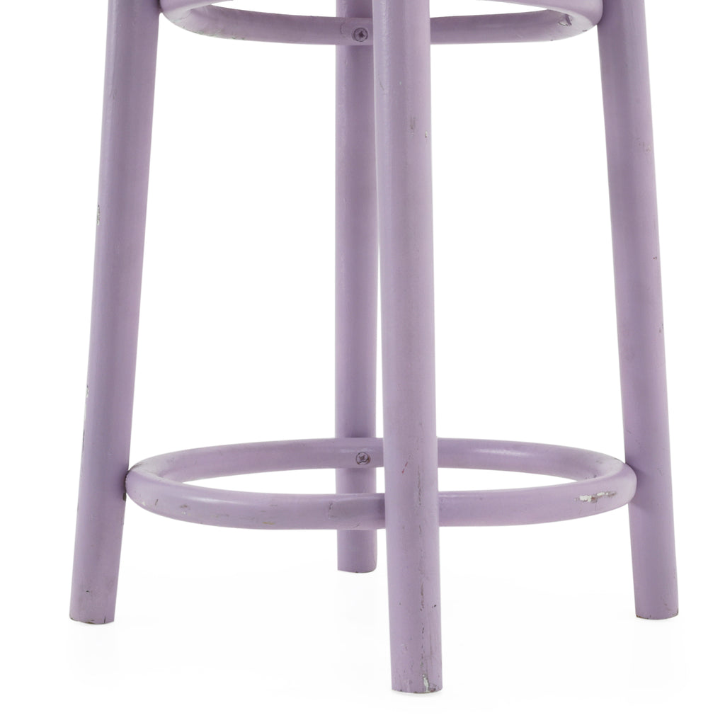 Short Purple Cane Stool