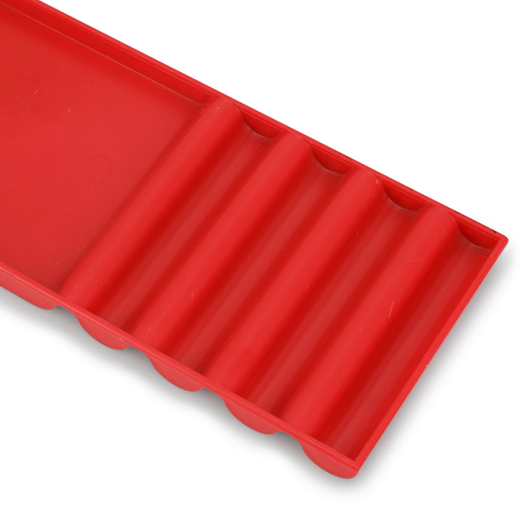 Red Wavy Plastic Desk Tray