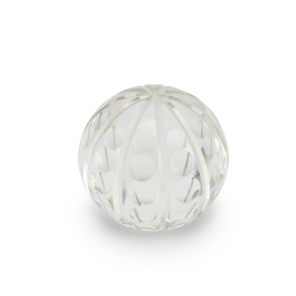 Etched Glass Paperweight w/ Dimples (A+D)