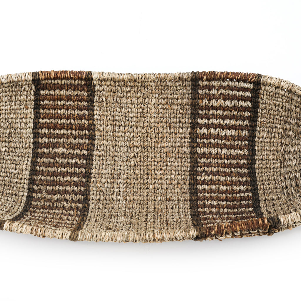 Woven Brown Wicker Boat Bowl