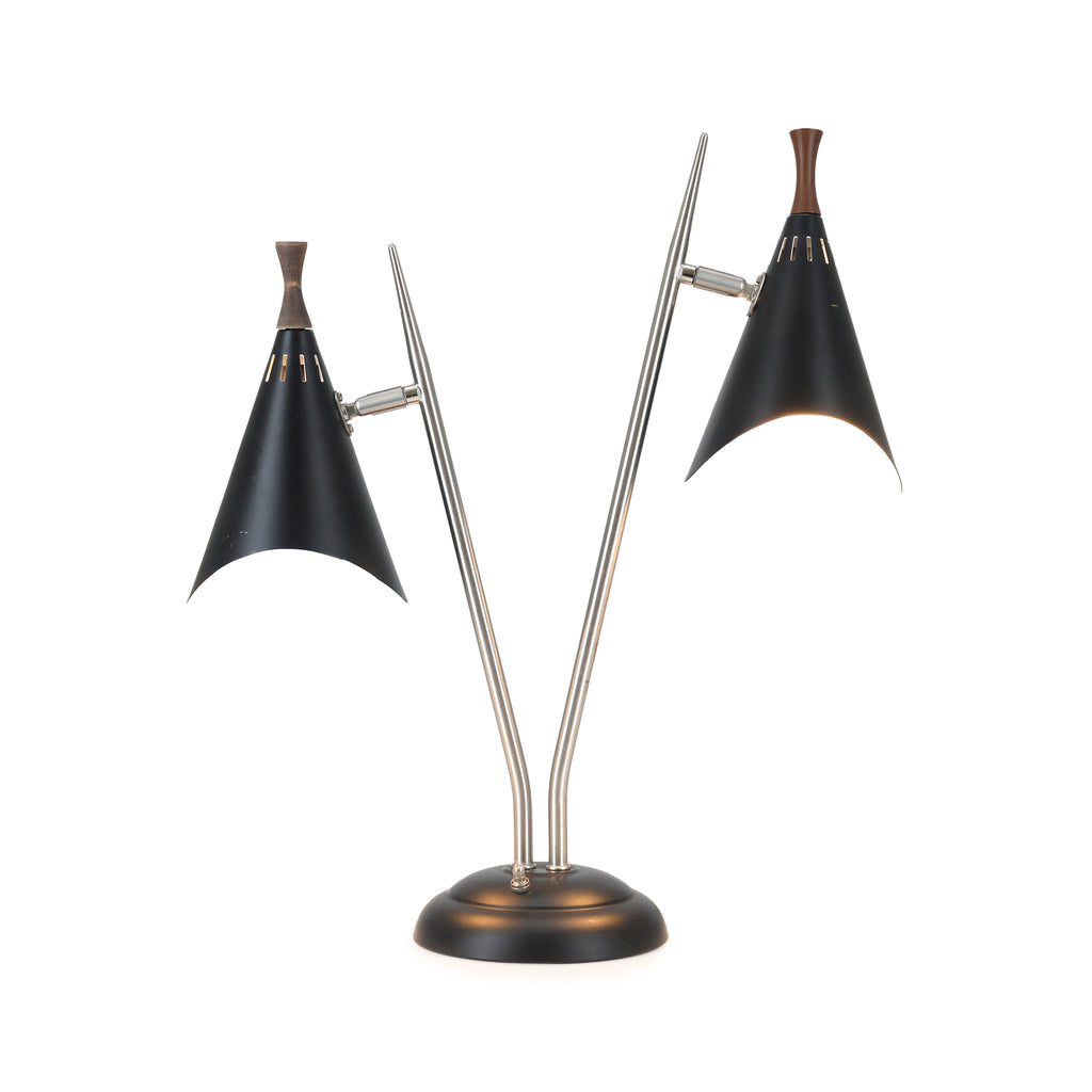 Black Double Cone Desk Lamp