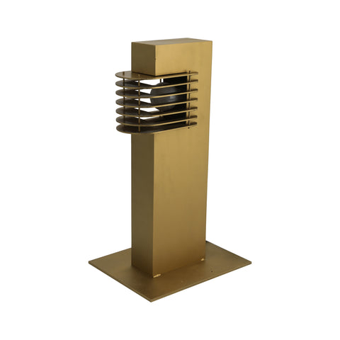 Gold Outdoor Caged Walkway Lamp