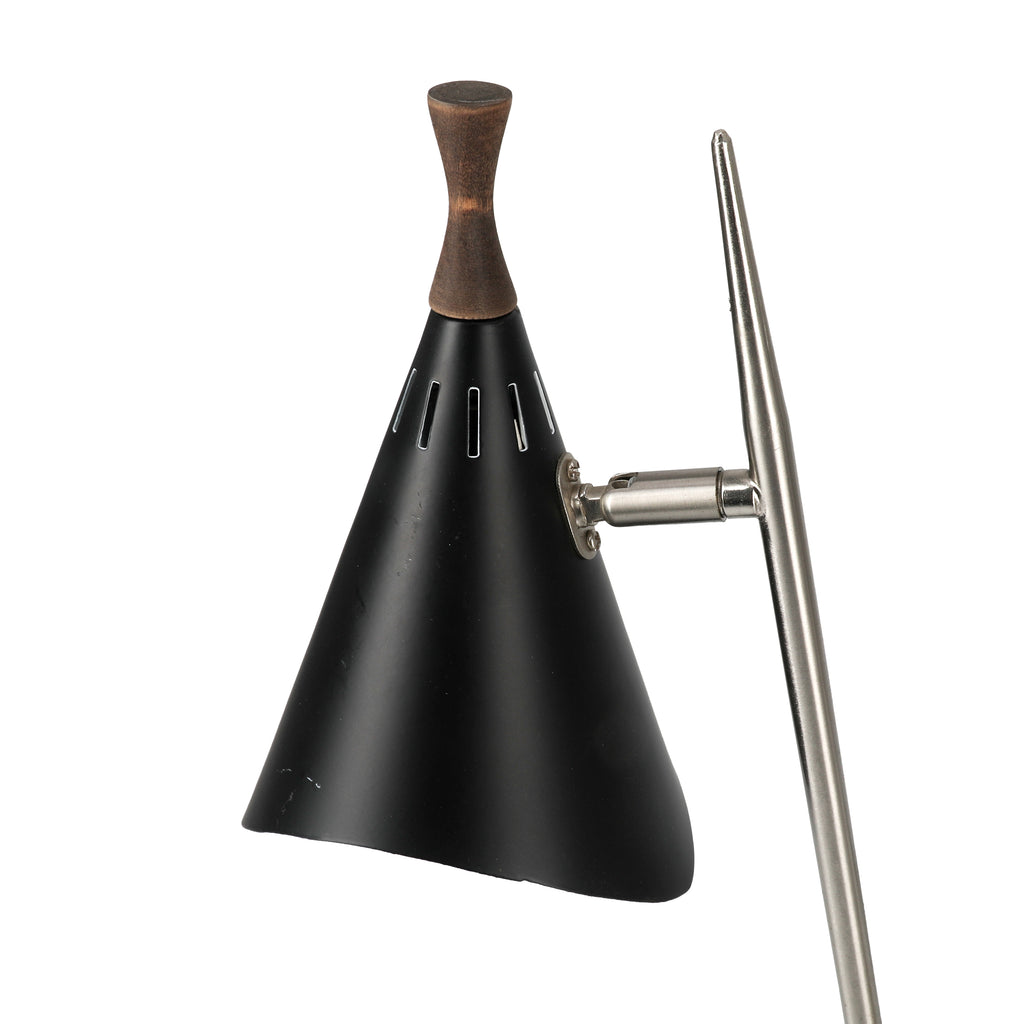 Black Double Cone Desk Lamp