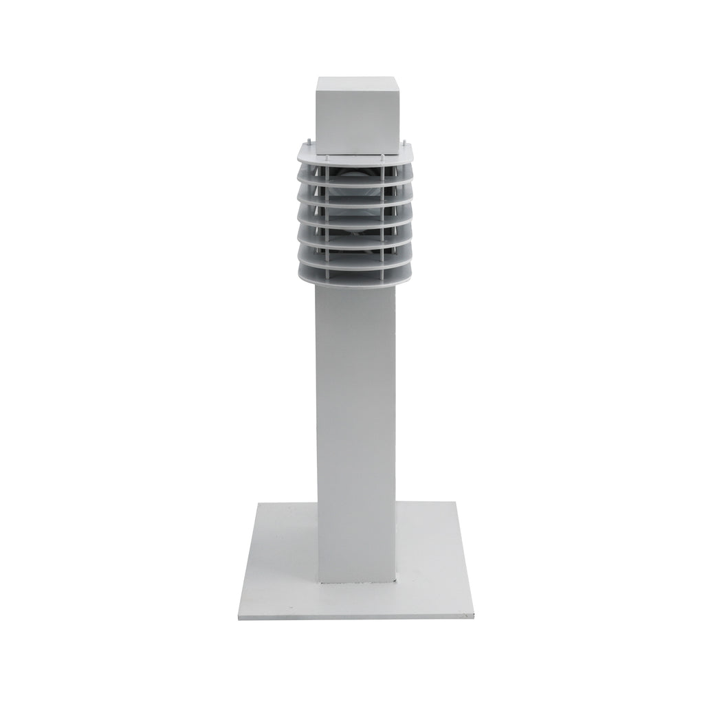 White Outdoor Caged Walkway Lamp