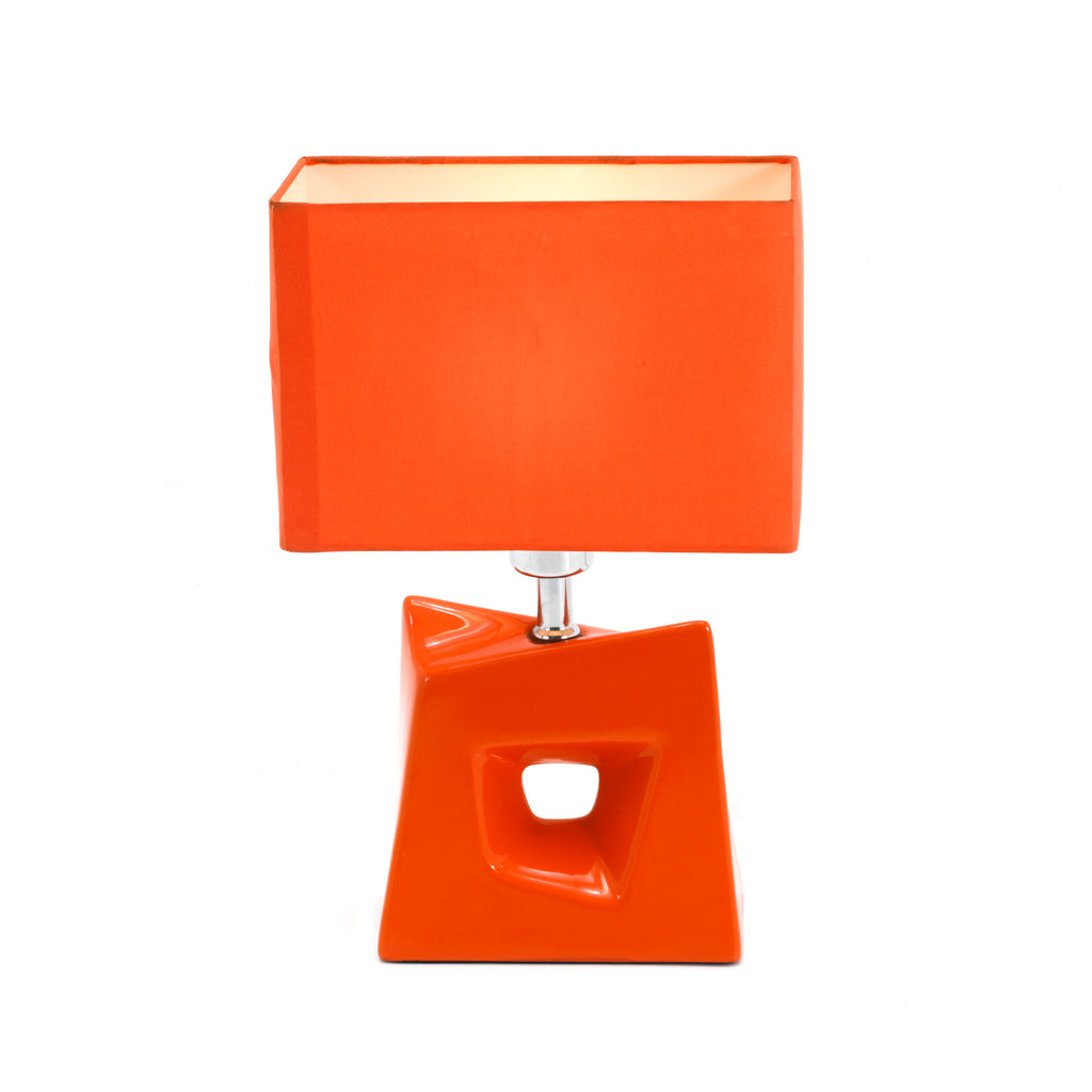Funky Orange Cut-Out Table Lamp