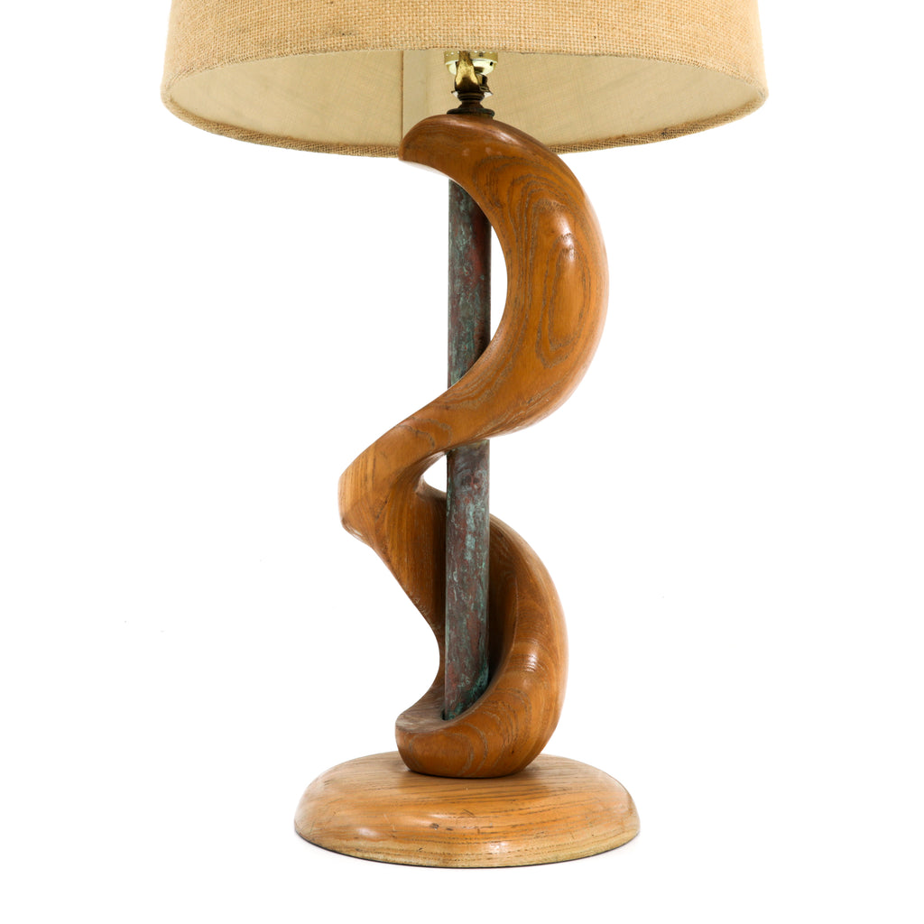 Wood Swirl Table Lamp