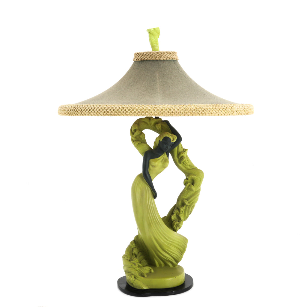 Green / Black Female Novelty Table Lamp