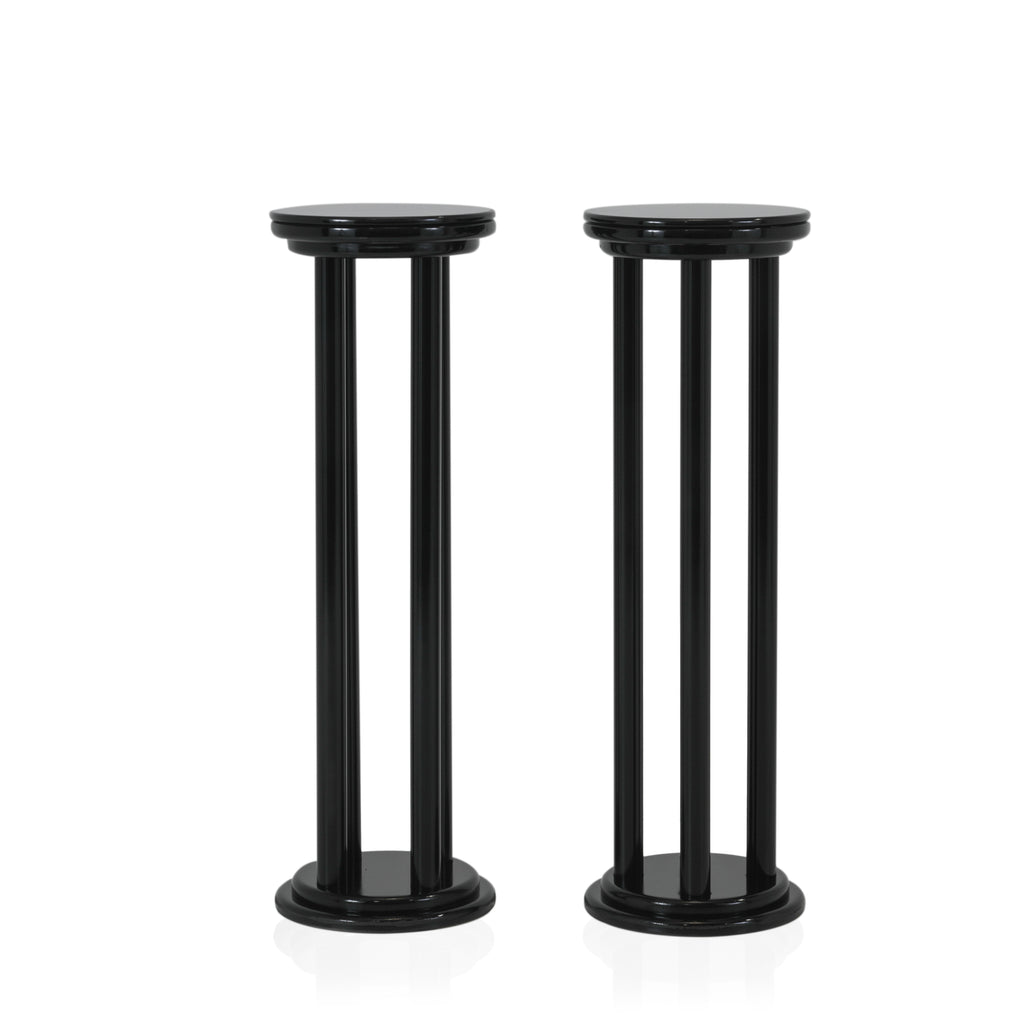 Black Four-Post Column Pedestal