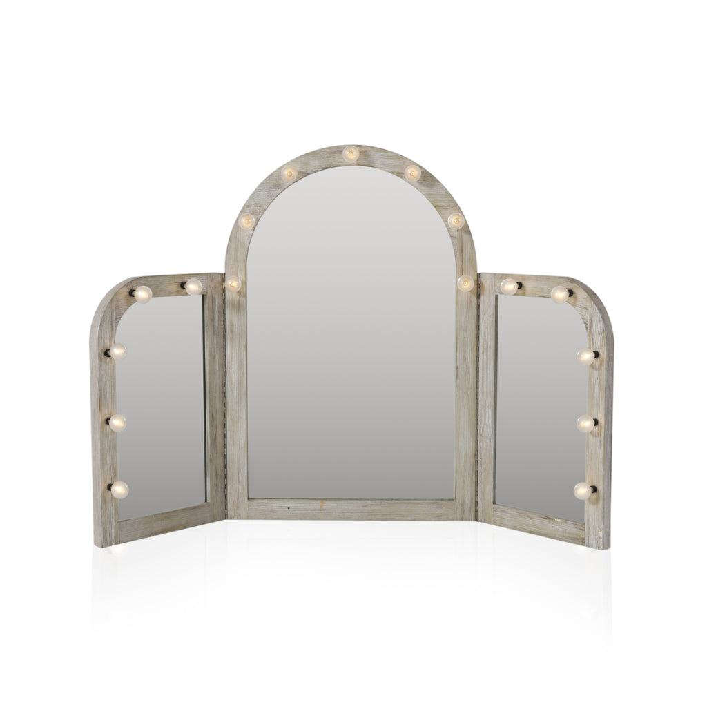 Grey Folding Vanity Mirror