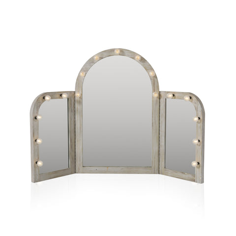 Grey Folding Vanity Mirror